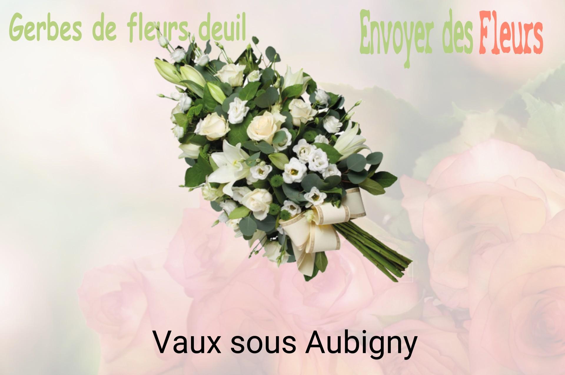 Gerbe de fleurs de deuil livrée à Vaux-sous-Aubigny